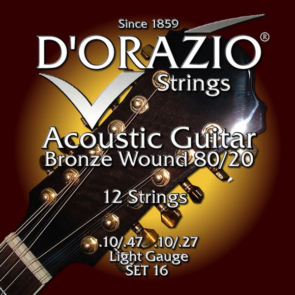 Струны для акустической гитары D’ORAZIO SET-16
