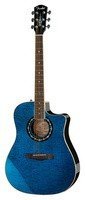 Гитара акустическая Fender T-Bucket 300CE QMT TBL (096-8079-020) Transparent Blue 