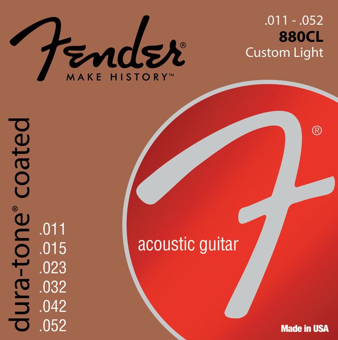 Струны для акустической гитары Fender 880CL 80 20 Coated 11 52 (073-0880-003)
