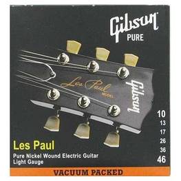 Струны для электрогитары GIBSON LES PAUL PURE NICKEL WOUND .010-.046 (SEG-LP10)