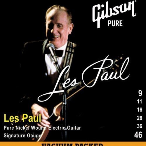 Струны для электрогитары GIBSON LES PAUL SIG. PURE NICKEL WOUND .009-.046 (SEG-LPS)