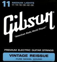 Струны для электрогитары GIBSON VINTAGE RE-ISSUE PURE NICKEL WOUND .011-.050 (SEG-VR11)