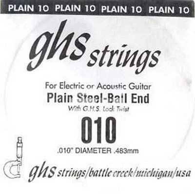 Струна для электрогитары GHS STRINGS 010 SINGLE PLAIN BALLEND (10)