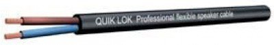 Кабель спикерный QUIK LOK QUIK LOK CA820BK Bulk Speaker Cable (2 x 1.50 mm²) - Black - 100m (20)