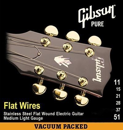 Cтруны для электрогитары GIBSON FLATWIRES STAINLESS STEEL FLATWOUND (SEG-1040ML)