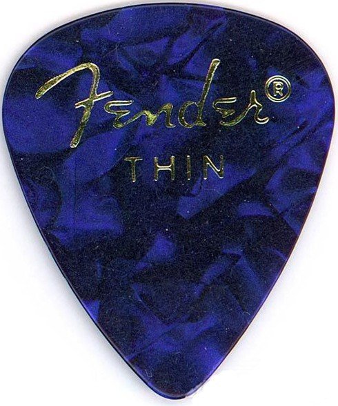 Набор медиаторов Fender 351 Premium Celluloid Blue Moto Thin (098-0351-702)