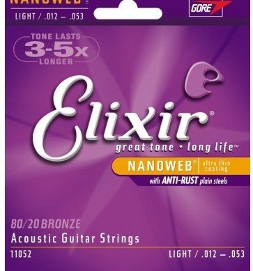 Струны для акустической гитары Elixir AC NW L