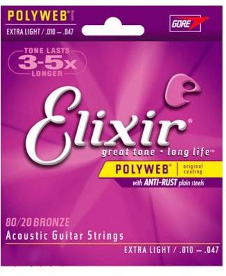 Струны для акустической гитары Elixir AC PW EL