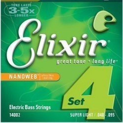 Струны для бас гитары Elixir 4S NW SL L